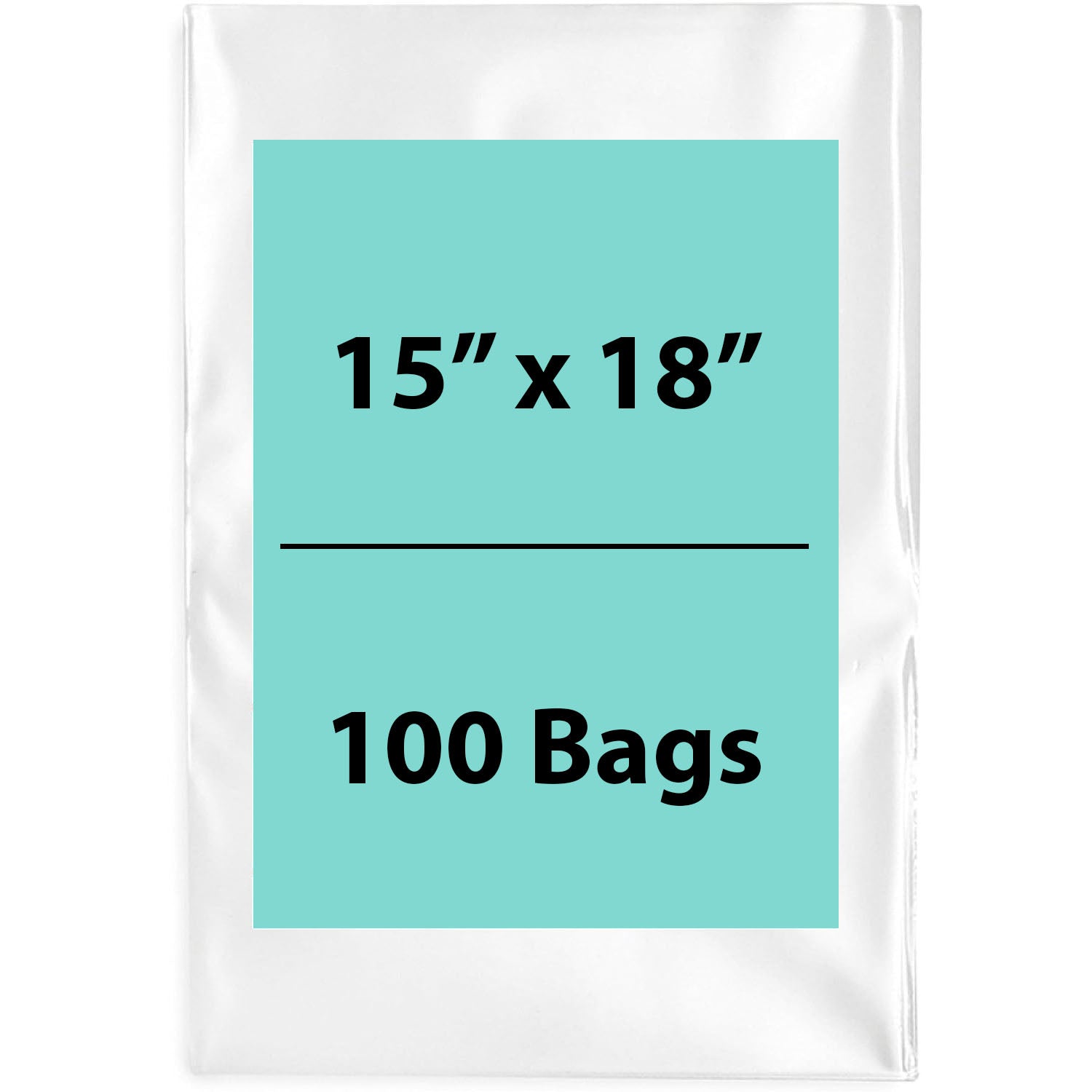 Clear Poly Bags 1.5Mil 15X18 Flat Open Top (LDPE)