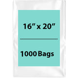 LDPE Clear Poly Bags 16X20 inches 1000 Bags