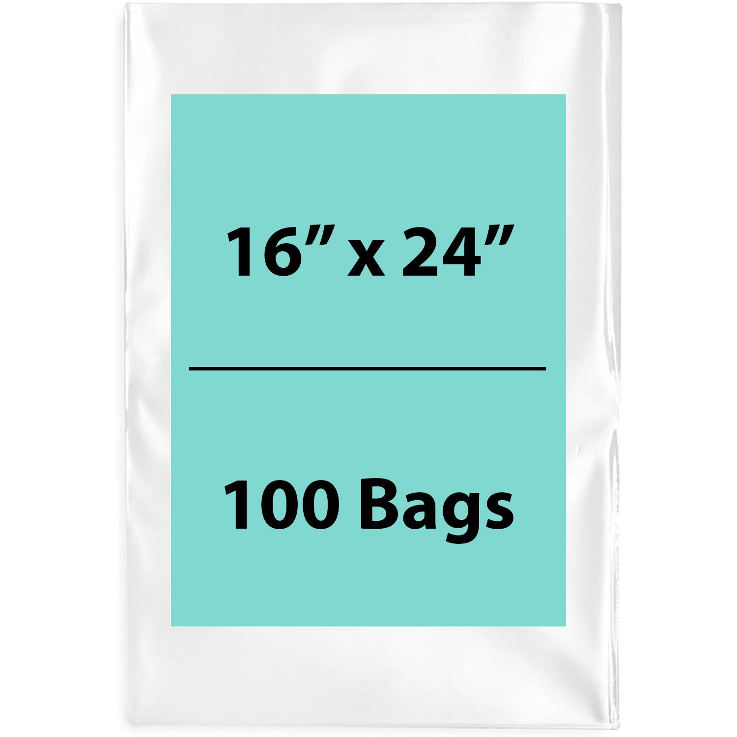 Clear Poly Bags 1.5Mil 16X24 Flat Open Top (LDPE)