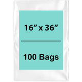 Clear Poly Bags 16" x 36" 100 Bags