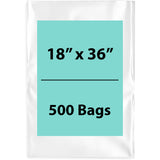 Clear Poly Bags 1.5Mil 18X36 Flat Open Top (LDPE)