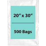 20X30 inches Clear Flat Poly Bags 1.5Mil Open Top (LDPE)