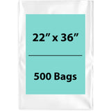 Clear Poly Bags 1.5Mil 22X36 Flat Open Top (LDPE)