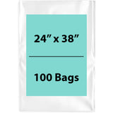  Clear Poly Bags Flat 1.5 Mil Size: 24 inch (width) X 38 inch(Height) 