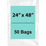 Clear Poly Bags 24" X 48" 1.5 Mil 50 Bags
