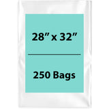 Clear Poly Bags 1.5Mil 28X32 Flat Open Top (LDPE)