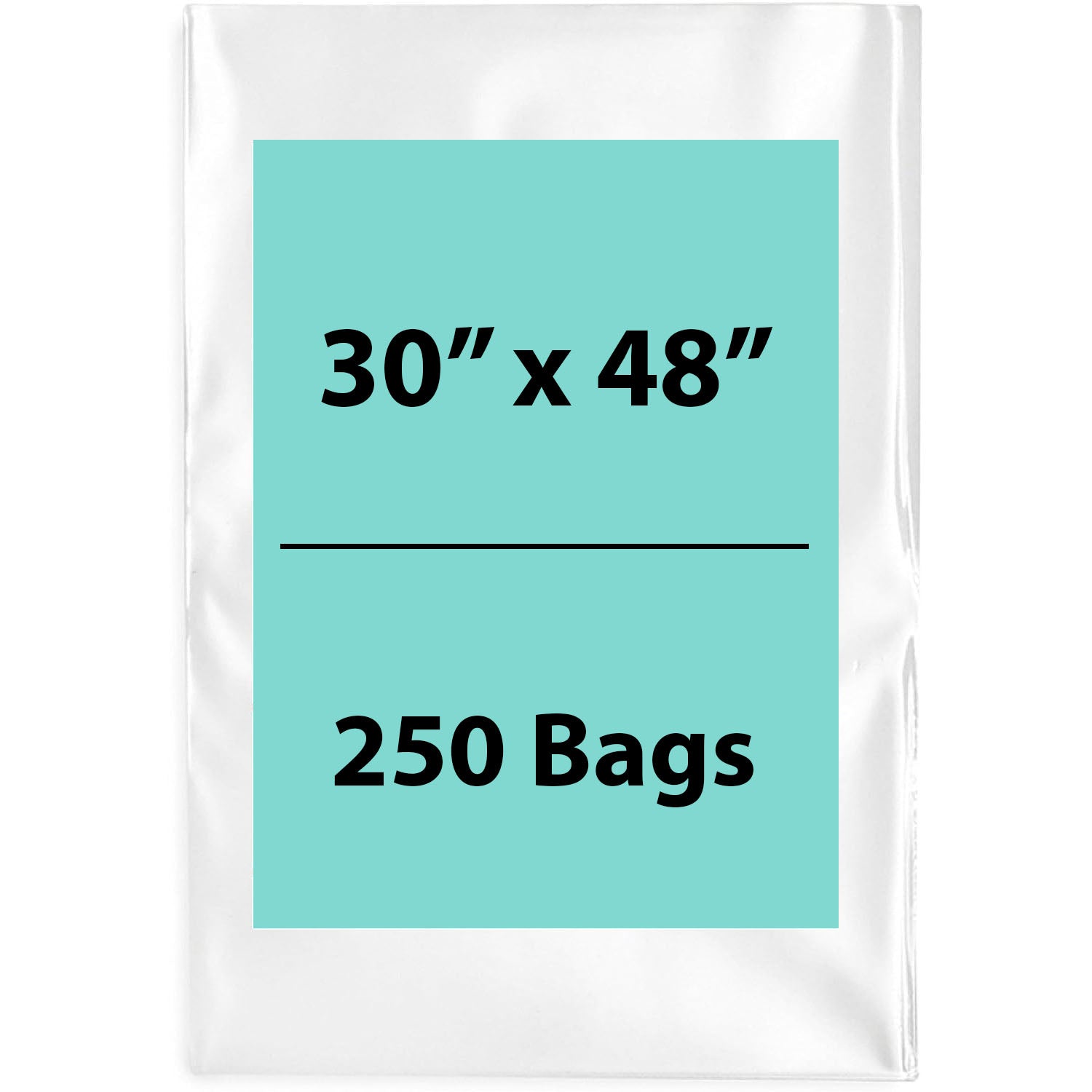 Clear Poly Bags 1.5Mil 30X48 Flat Open Top (LDPE)