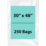 Clear Poly Bags 1.5Mil 30X48 Flat Open Top (LDPE)