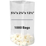 Clear Gusseted Poly Bags Size:5.25 Inch x 2.25 Inch x 12.5 Inch thickness: 1.5 Mil