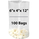 Clear Gusseted Poly Bags Size: 6 Inch x 4 Inch x 12 Inch thickness: 1.5 Mil