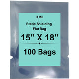 15" X 18" 3 Mil StratoGrey ESD bags - loose pack 100 bags