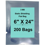 16" X 24" 3 Mil StratoGrey Static Shielding ESD Bags