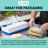 8" X 10.75" 0.45 Mil Wrap-Eze HDPE Pop-Up Food Service Sheets