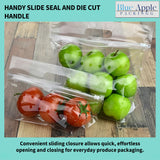 Fresh produce packaging bags with vent holes for air circulation