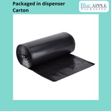 15" X 9" X 32" 7 1/2-10 Gal Black LLDPE Trash Can Liners 0.4 Mil