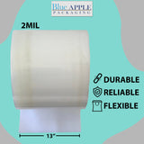 Food Grade Poly Tubing Roll Bags 2Mil 13x2150ft- Impulse Heat Sealer