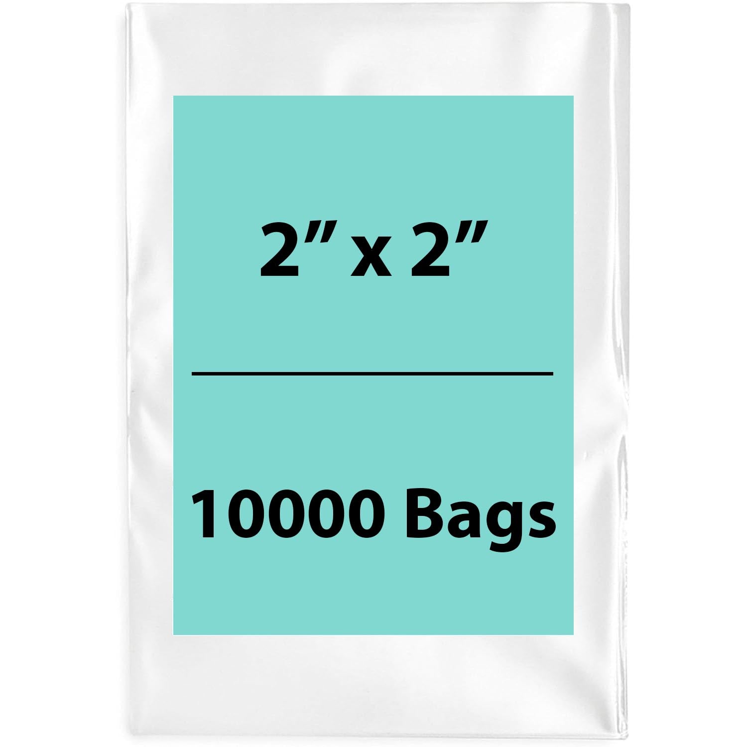 Clear Poly Bags 2Mil 2X2 Flat Open Top (LDPE)