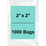 2X2 inches Clear Flat Poly Bags 2Mil Open Top (LDPE)