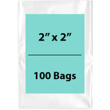 Clear Poly Bags 1.5Mil 2X2 Flat Open Top (LDPE)