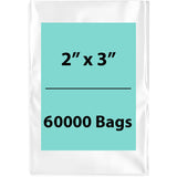 LDPE Clear Poly Bags 2X3 inches 60000 Bags