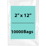 LDPE Clear Poly Bags 2X12 inches 10000 Bags