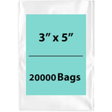 LDPE Clear Poly Bags 3X5 inches 20000 Bags