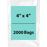 LDPE 2Mil Clear Poly Bags 4X4 inches 2000 Bags