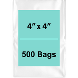 4X4 inches Clear Flat Poly Bags 2Mil Open Top (LDPE)