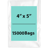 LDPE 2Mil Clear Poly Bags 4X5 inches 15000 Bags