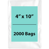 Clear Poly Bags 2Mil 4X10 Flat Open Top (LDPE)