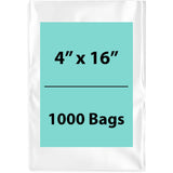 Clear Poly Bags 2Mil 4X16 Flat Open Top (LDPE)