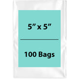 Clear Poly Bags 2Mil 5X5 Flat Open Top (LDPE)