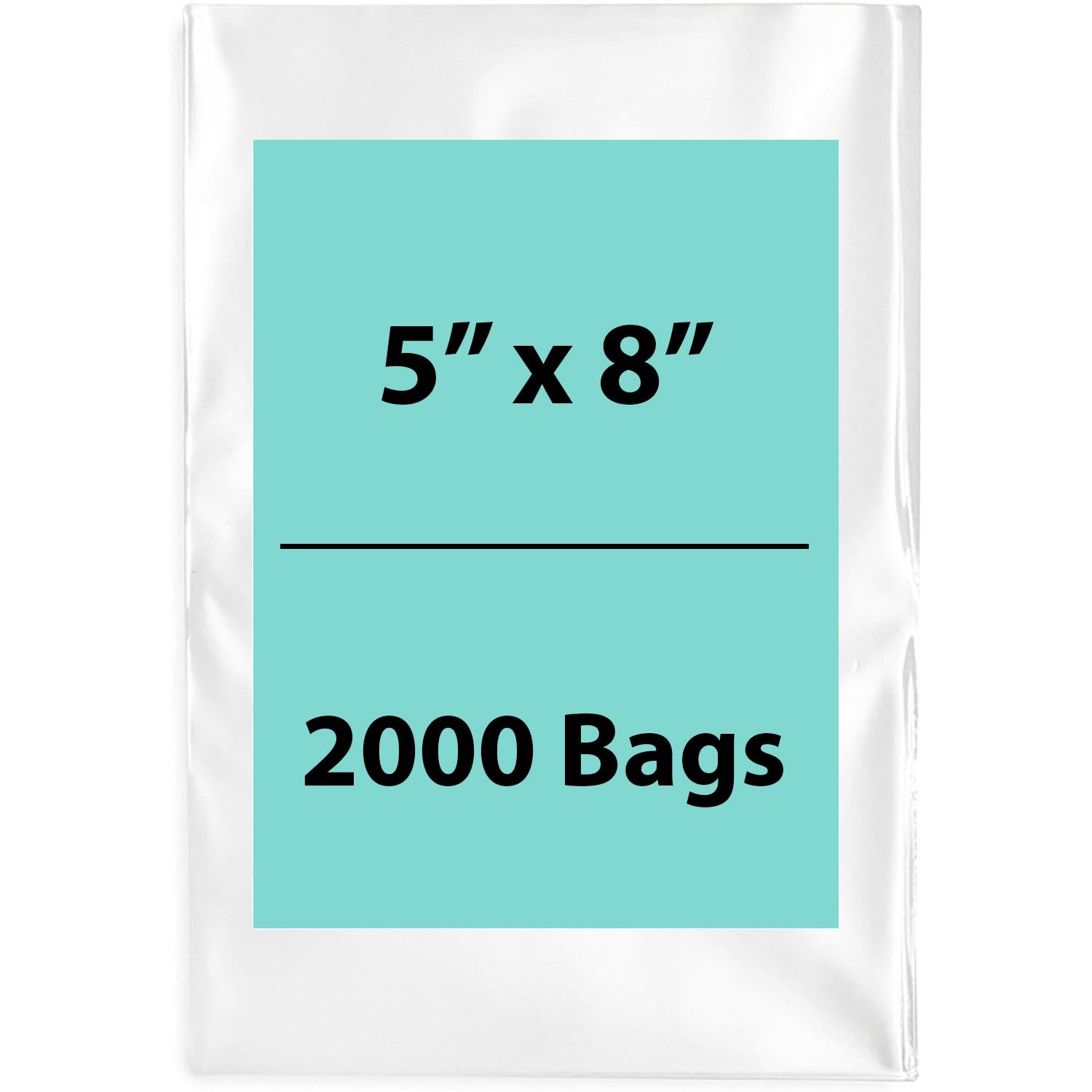 Clear Poly Bags 2Mil 5X8 Flat Open Top (LDPE)