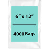 LDPE 2Mil Clear Poly Bags 6X12 inches 4000 Bags