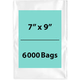 LDPE 2Mil Clear Poly Bags 7X9 inches 6000 Bags