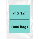 Clear Poly Bags 2 Mil Size: 7 inch (width) X 12 inch (height) Pack of 1000 Bags