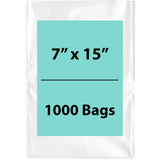 Clear Poly Bags 2Mil 7X15 Flat Open Top (LDPE)