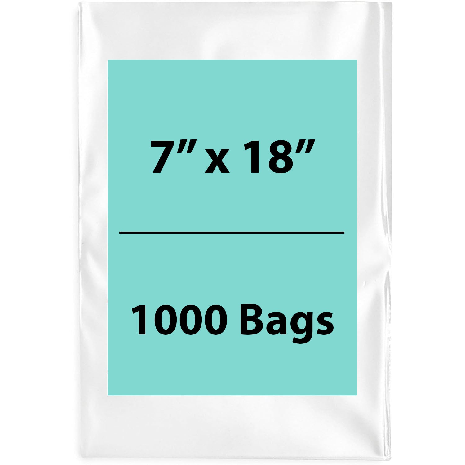 Clear Poly Bags 2Mil 7X18 Flat Open Top (LDPE)