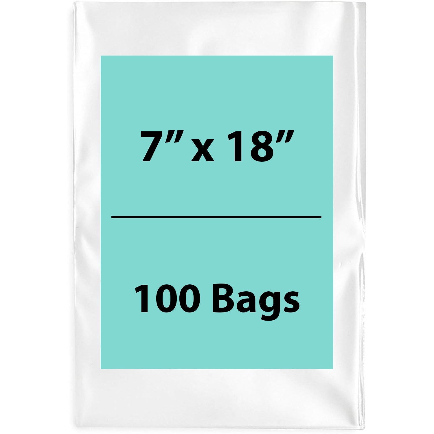 Clear Poly Bags 2Mil 7X18 Flat Open Top (LDPE)