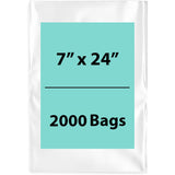 LDPE 2Mil Clear Poly Bags 7X24 inches 2000 Bags