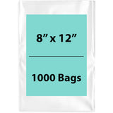 Clear Poly Bags 2Mil 8X12 Flat Open Top (LDPE)