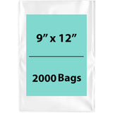 LDPE 2Mil Clear Poly Bags 9X12 inches 2000 Bags