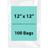 Clear Poly Bags 2Mil 12X12 Flat Open Top (LDPE)