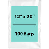 Clear Poly Bags 2 Mil Size: 12 inch (width) X 20 inch (Height) Pack of 100 Bags