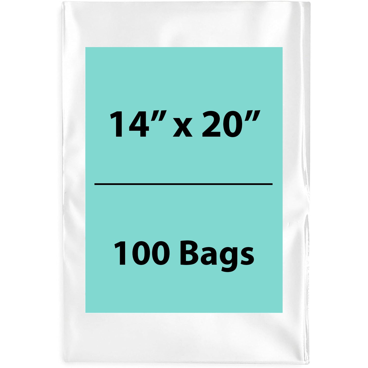 Clear Poly Bags 2Mil 14X20 Flat Open Top (LDPE)