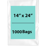 LDPE 2Mil Clear Poly Bags 14X24 inches 1000 Bags