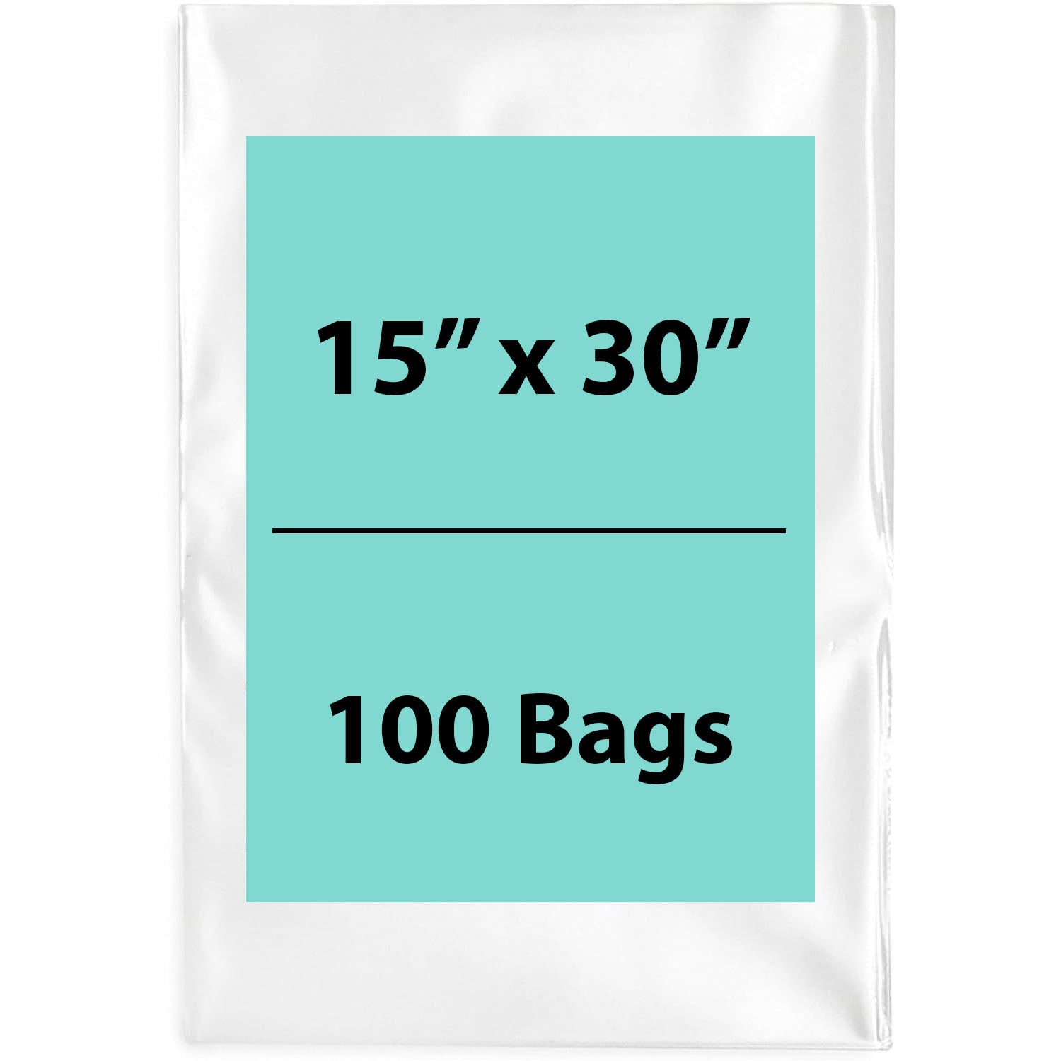 Clear Poly Bags 2Mil 15X30 Flat Open Top (LDPE)