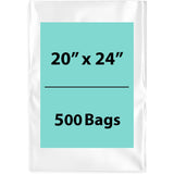 LDPE 2Mil Clear Poly Bags 20X24 inches 500 Bags