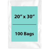 Clear Poly Bags 3 Mil Size: 20 inch (width) X 30 inch (Height) Pack of 100 Bags