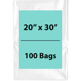 Clear Poly Bags 2Mil 20X30 Flat Open Top (LDPE)